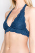Anemone Lace Halter Bralette Navy Front