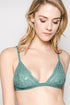 Anemone Lace Triangle Bralette Blue Surf