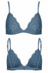 Anemone Lace Triangle Bralette Blue