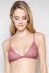 Anemone Lace Triangle Bralette Mauve