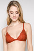 Anemone Lace Triangle Bralette Rust