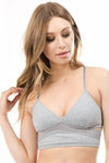 Anemone Longline Bralette Heather Grey