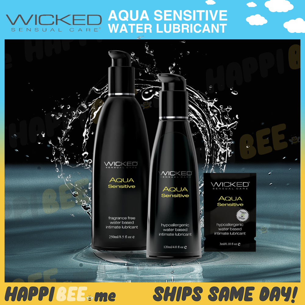 Wicked Aqua Sensitive (Glycerin and Paraben-free) • Water Lubricant