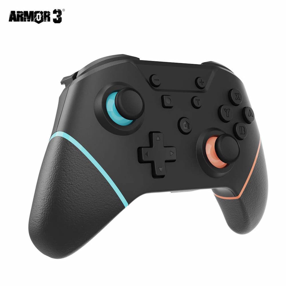 Armor3 NuChamp Pro Wireless Switch Controller Black Orange Side View