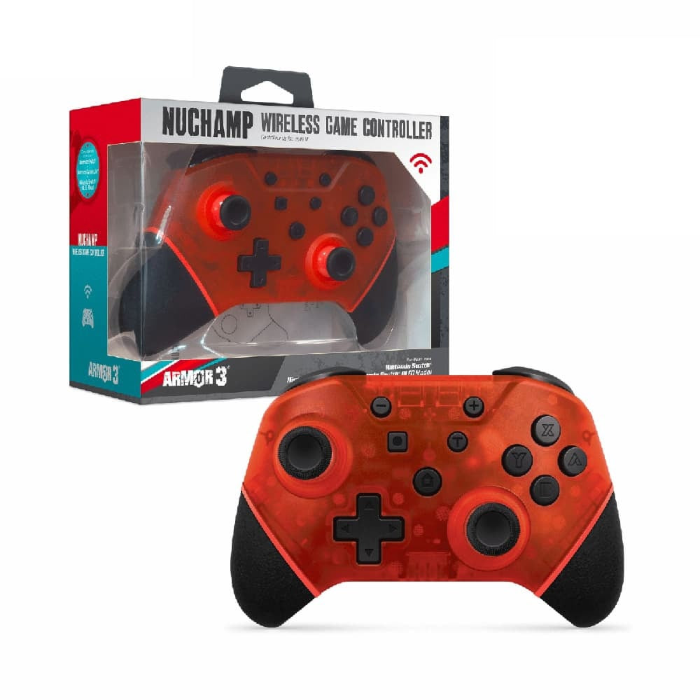 Armor3 NuChamp Wireless Nintendo Switch Controller Red Packaging