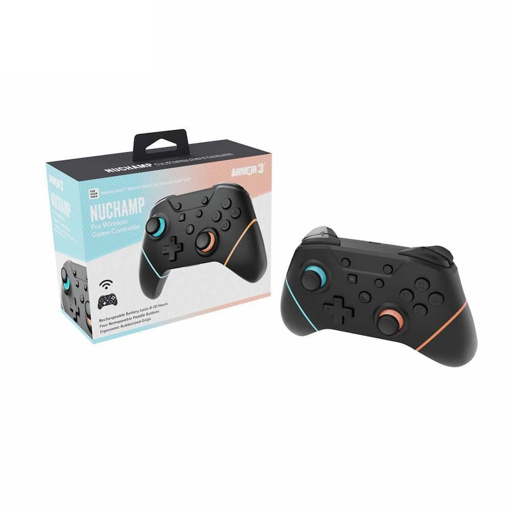 Armor3 NuChamp Wireless Switch Controller Black Orange Packaging
