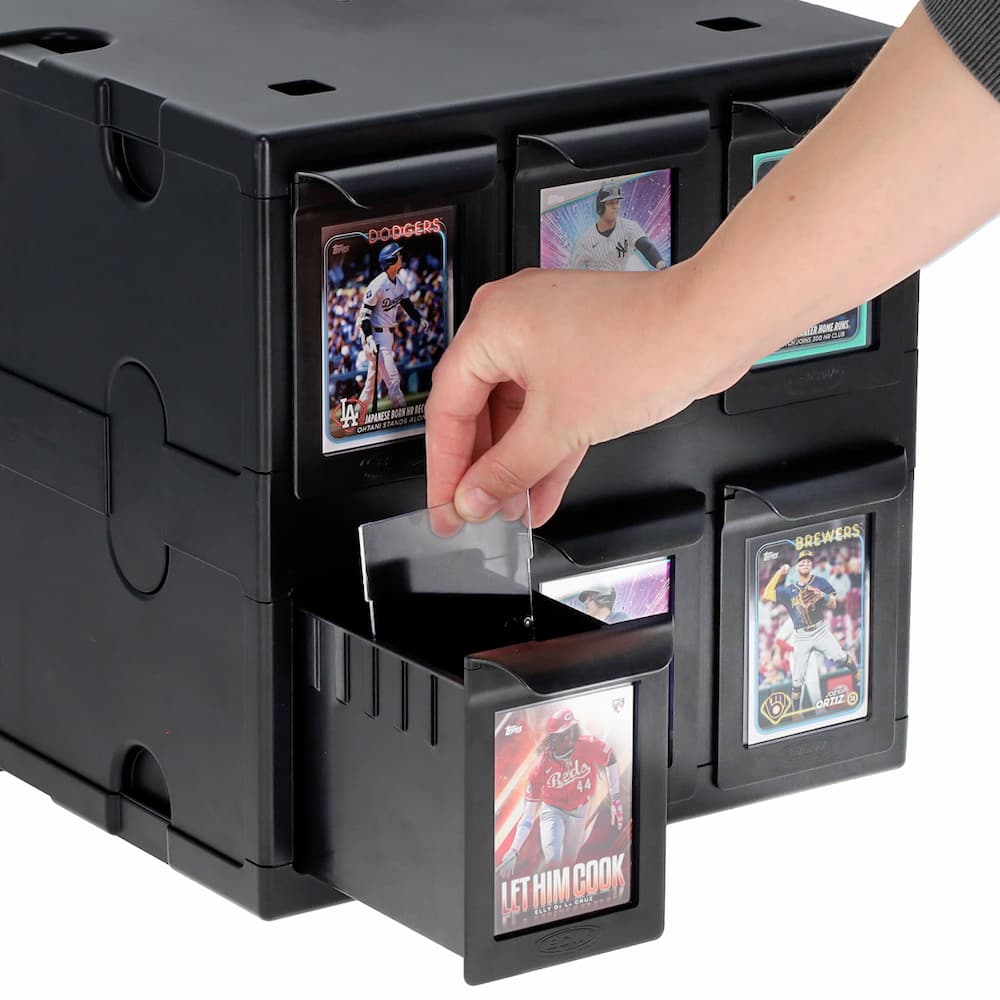 BCW 6 Drawer Card Catalog Black Baseball Cards