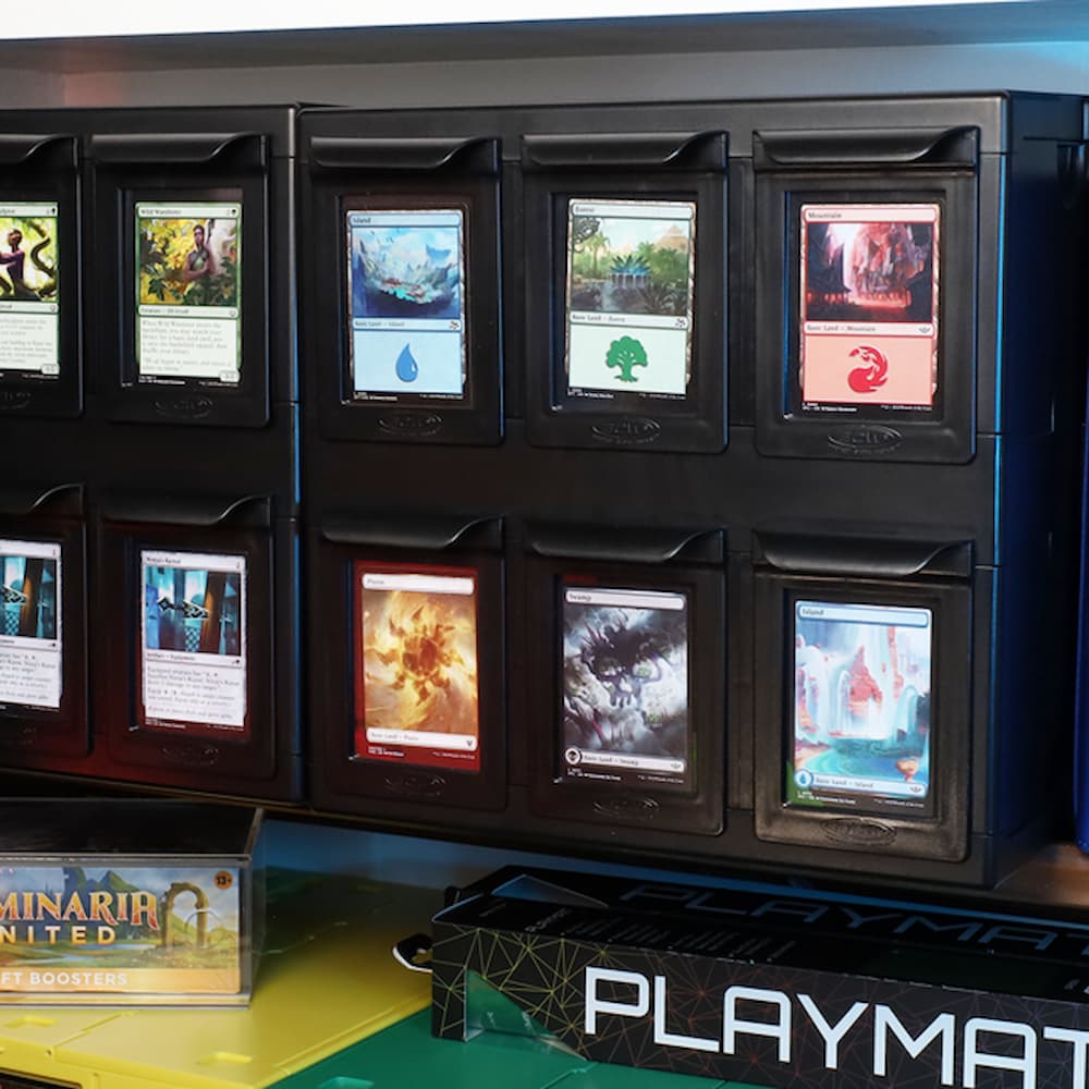 BCW 6 Drawer Card Catalog Black Box Playmat