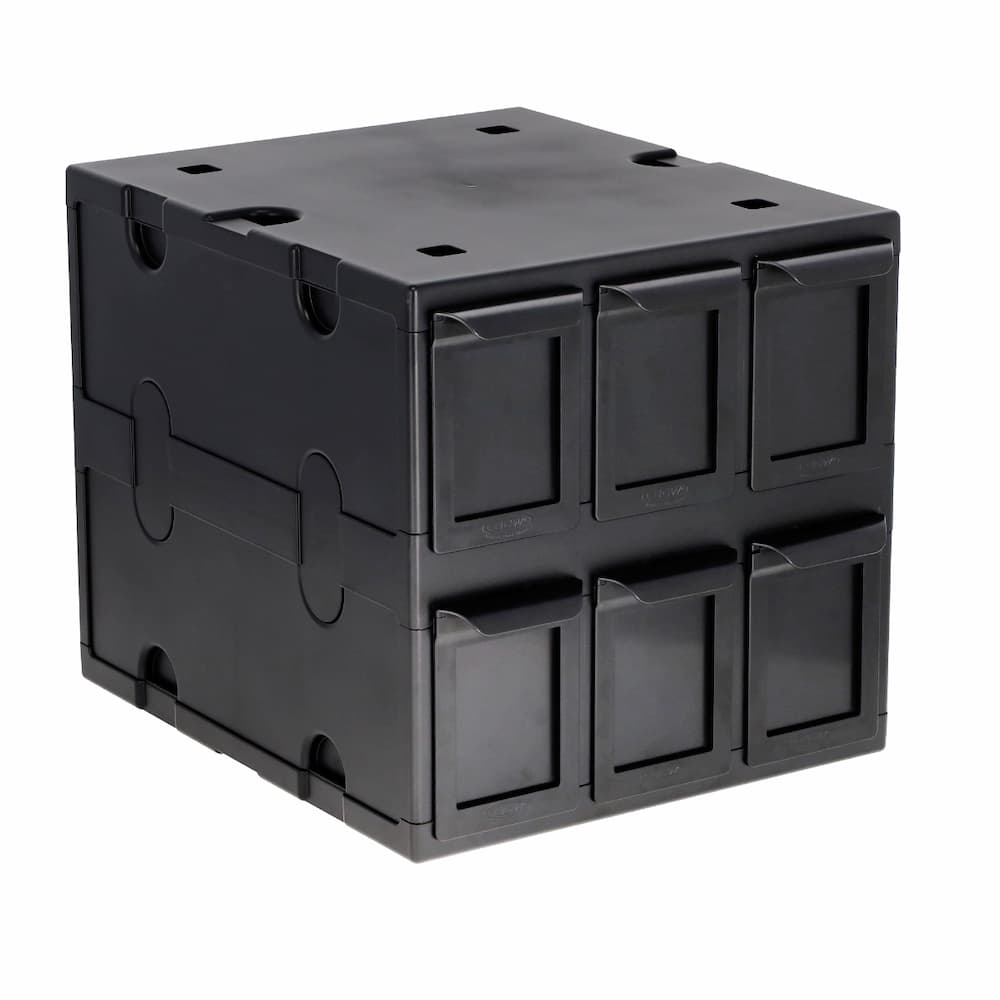 BCW 6 Drawer Card Catalog Black Box