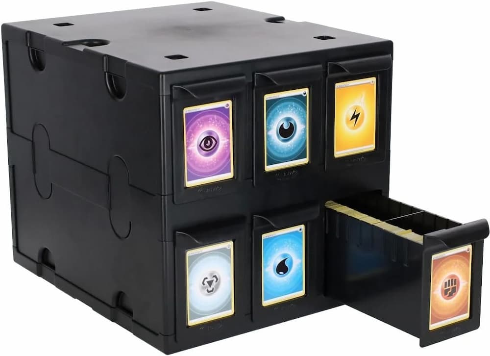 BCW 6 Drawer Card Catalog Black Storage Box