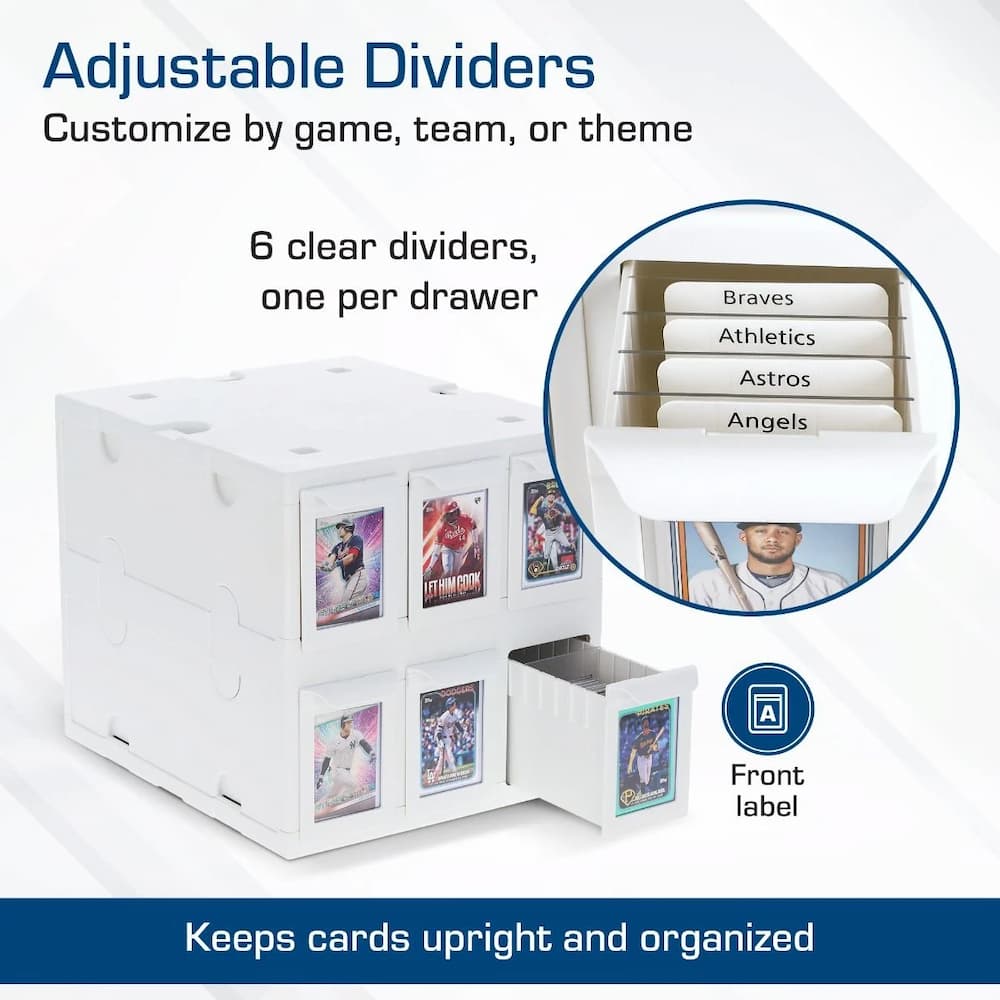 BCW 6 Drawer Card Catalog White Dividers