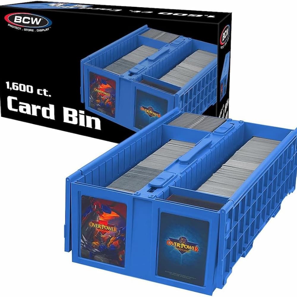 BCW Collectible Card Bin 1600 Blue Trading Cards