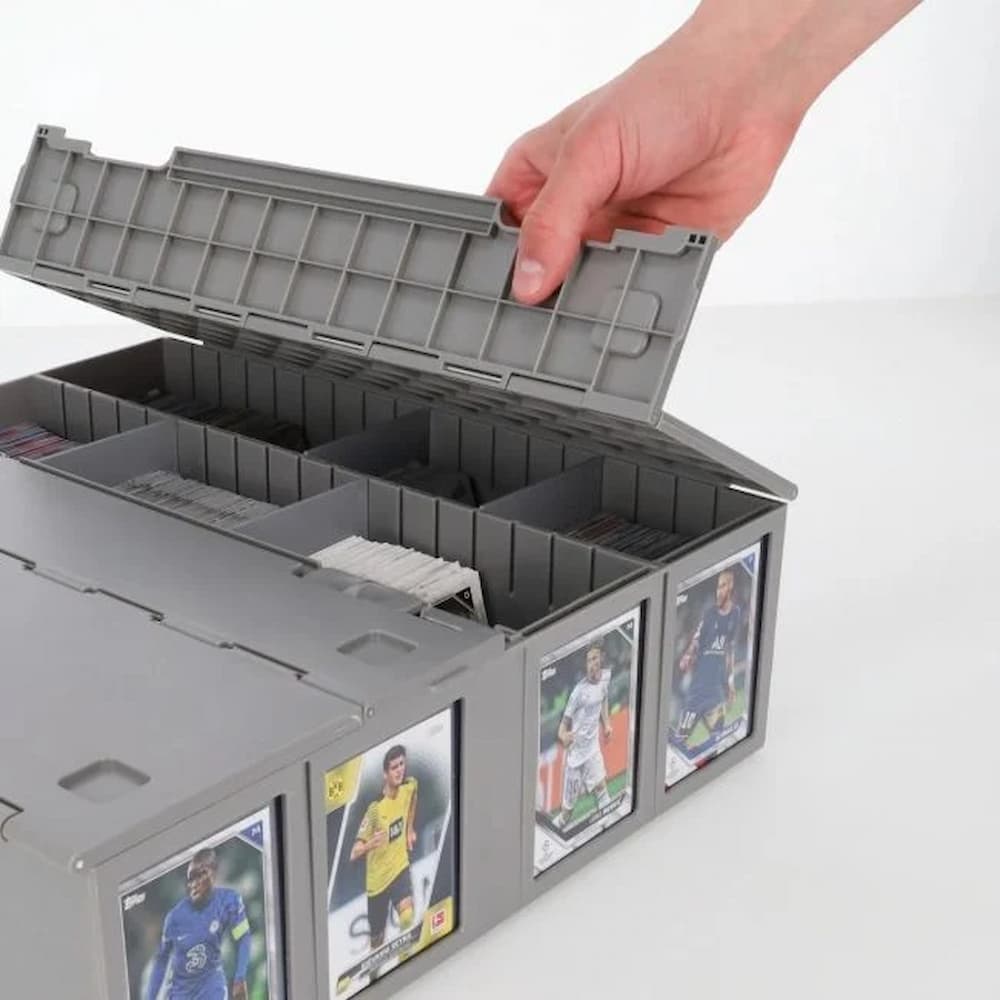 BCW Collectible Card Bin 3200 Gray Opening