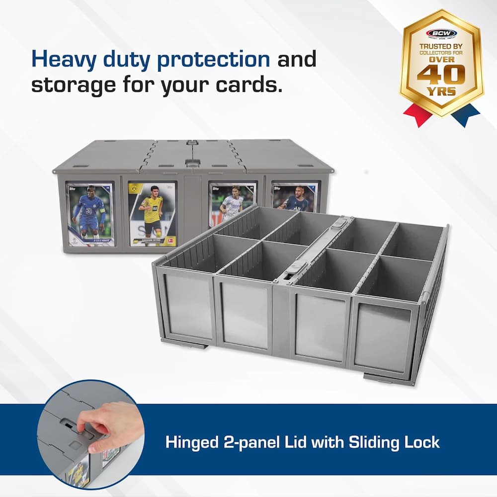 BCW Collectible Card Bin 3200 Gray Protection