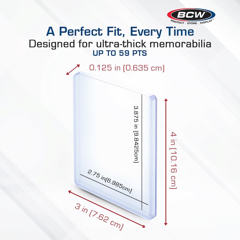 BCW Topload Card Holders 59pt Dimensions