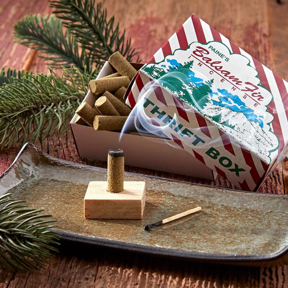 Balsam Fir Incense Logs and holder 50 Count Display