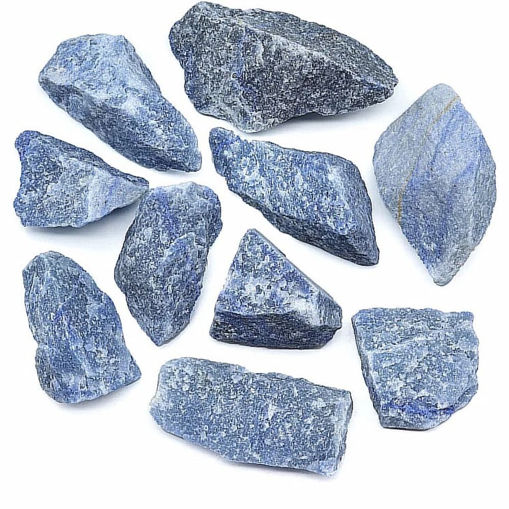 Blue Quartz Mineral Stones Bundle