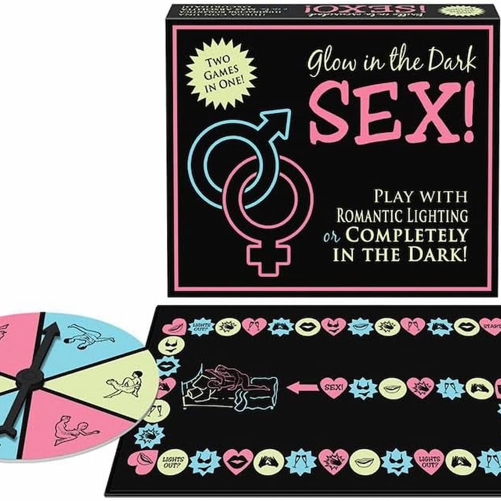 Glow in the dark game on white background