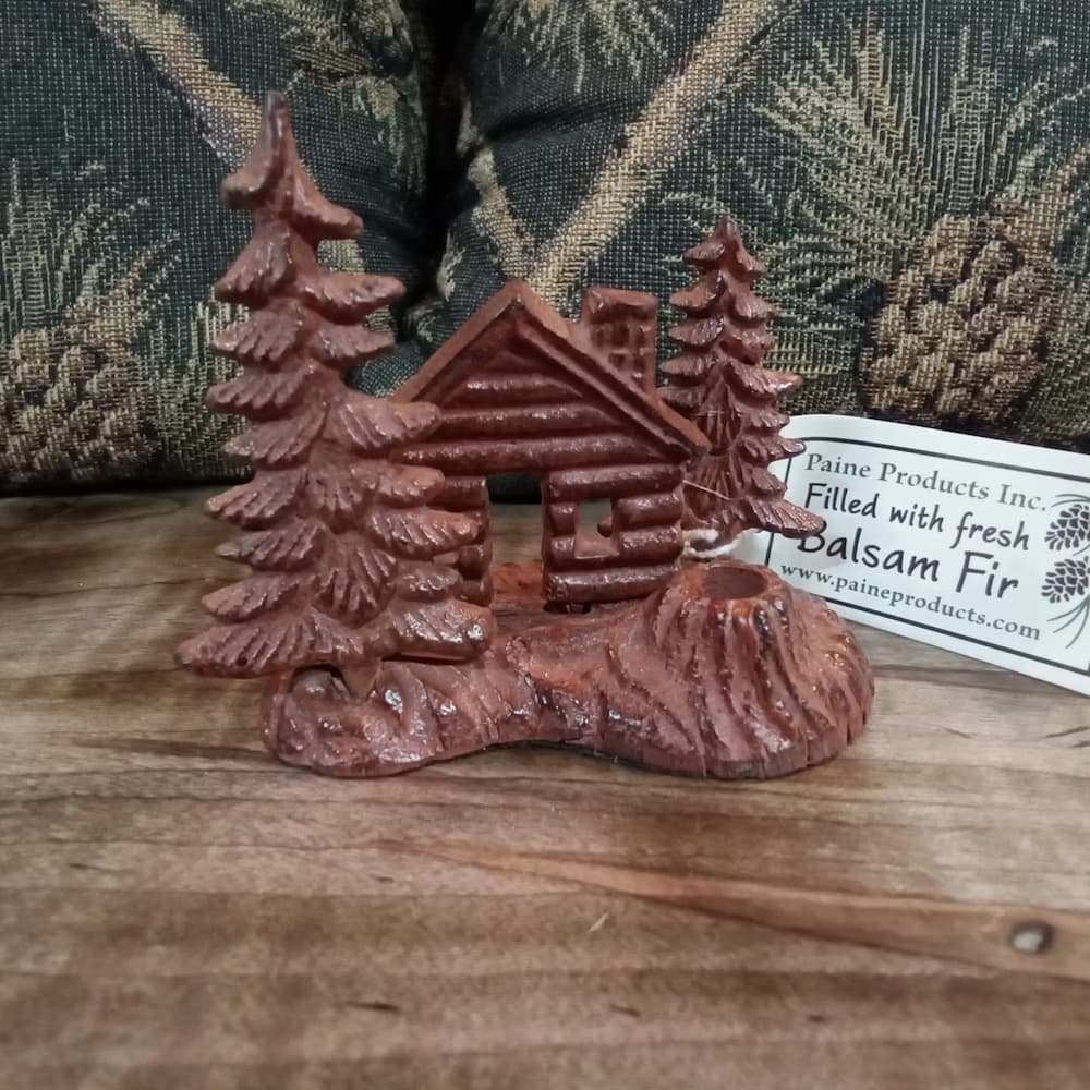 Brass 3d Cabin Incense Holder