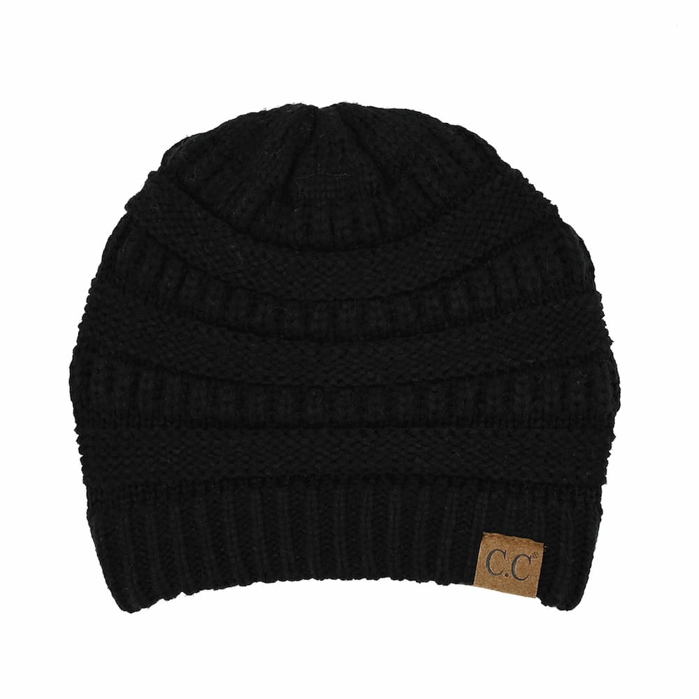 CC Beanie Black Front View