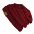 CC Beanie Burgundy Side View