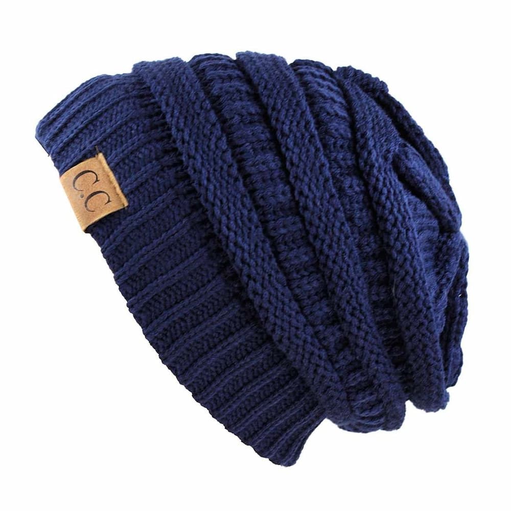 CC Beanie Navy Blue Side View