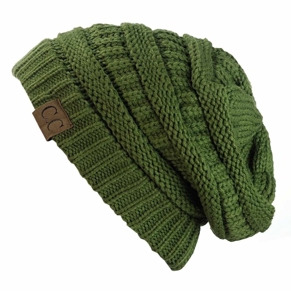 CC Beanie Olive Side View