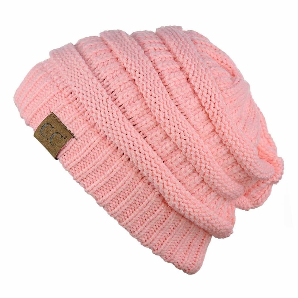 CC Beanie Pale Pink Side View
