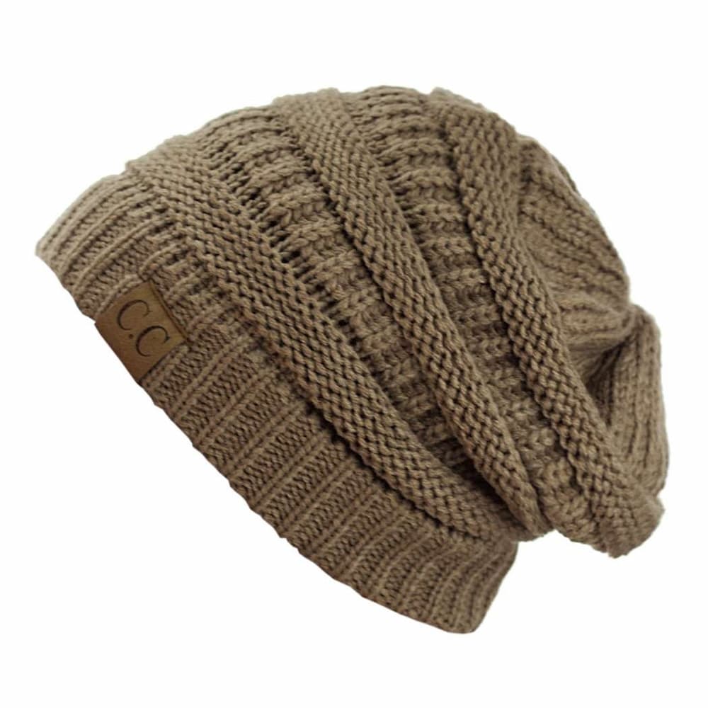CC Beanie Taupe Side View