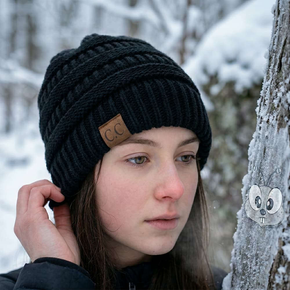 CC Sherpa Fleece Beanie Black