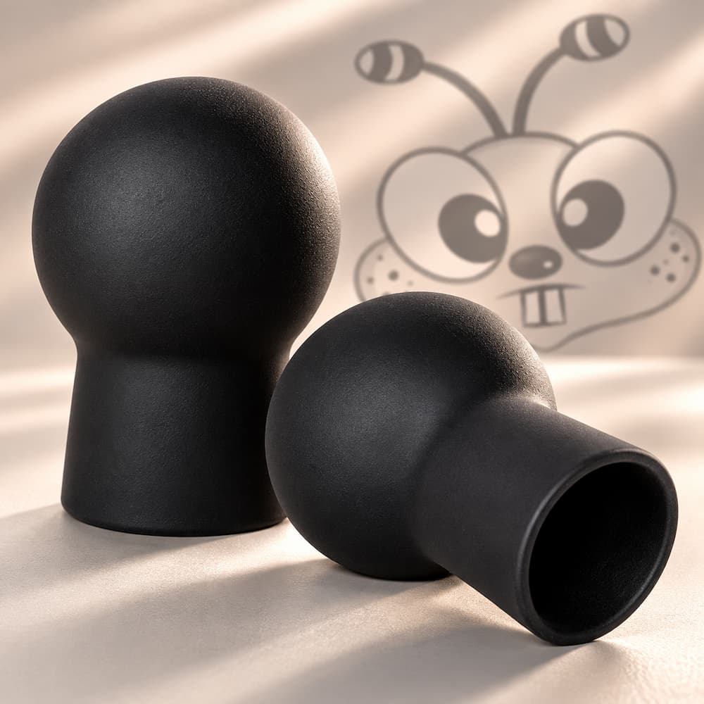 CalExotics Nipple Play Advanced Nipple Suckers Black Silicone