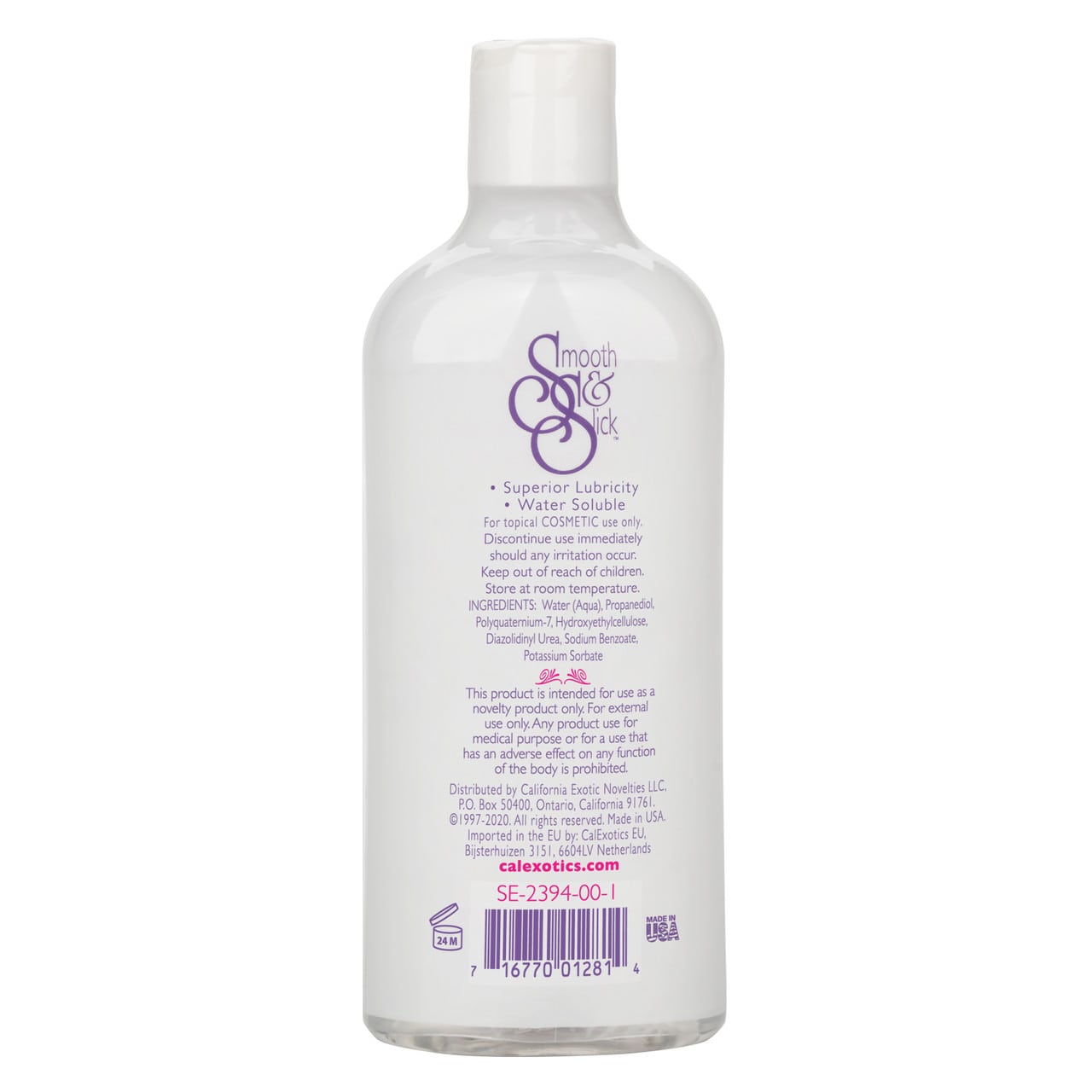 CalExotics Smooth Slick Lubricant Ingredients