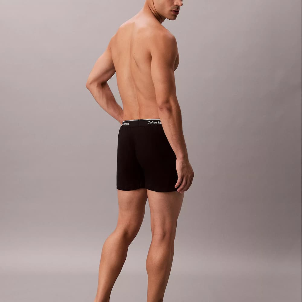 Calvin Klein Cotton Classics 3-Pack Knit Boxer Black Back