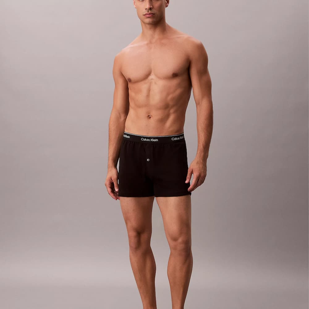 Calvin Klein Cotton Classics 3-Pack Knit Boxer Black Model