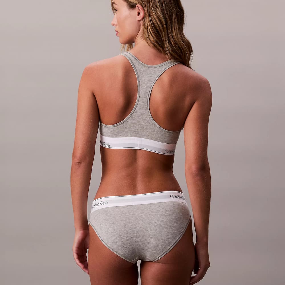 Calvin Klein Icon Cotton Modal Bikini Grey Heather Back