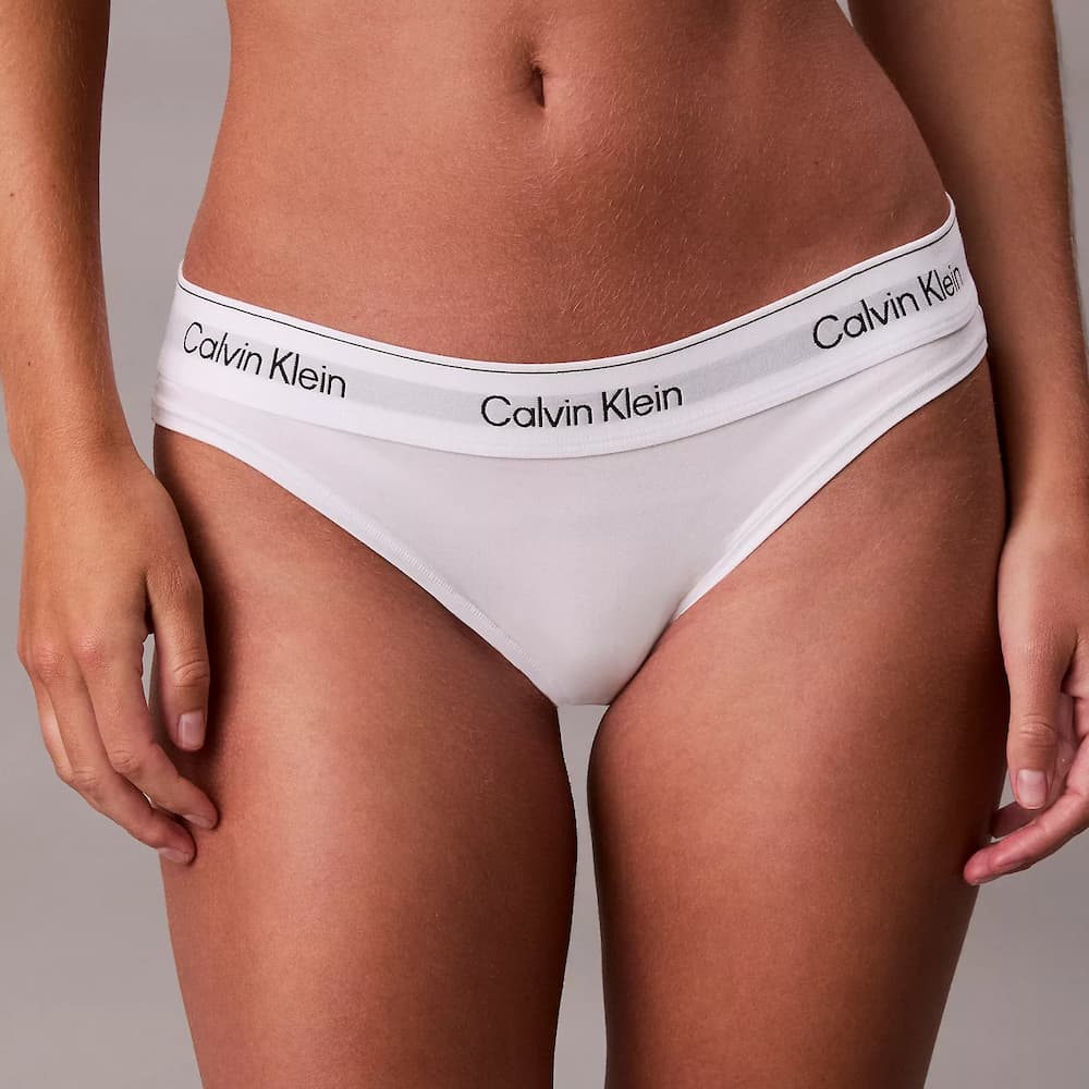 Calvin Klein Icon Cotton Modal Bikini White Model Front