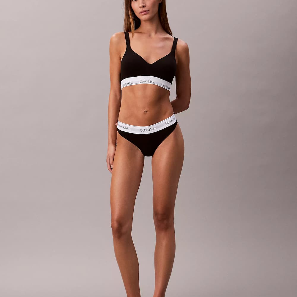 Calvin Klein Icon Cotton Modal Lift Bralette Black Model