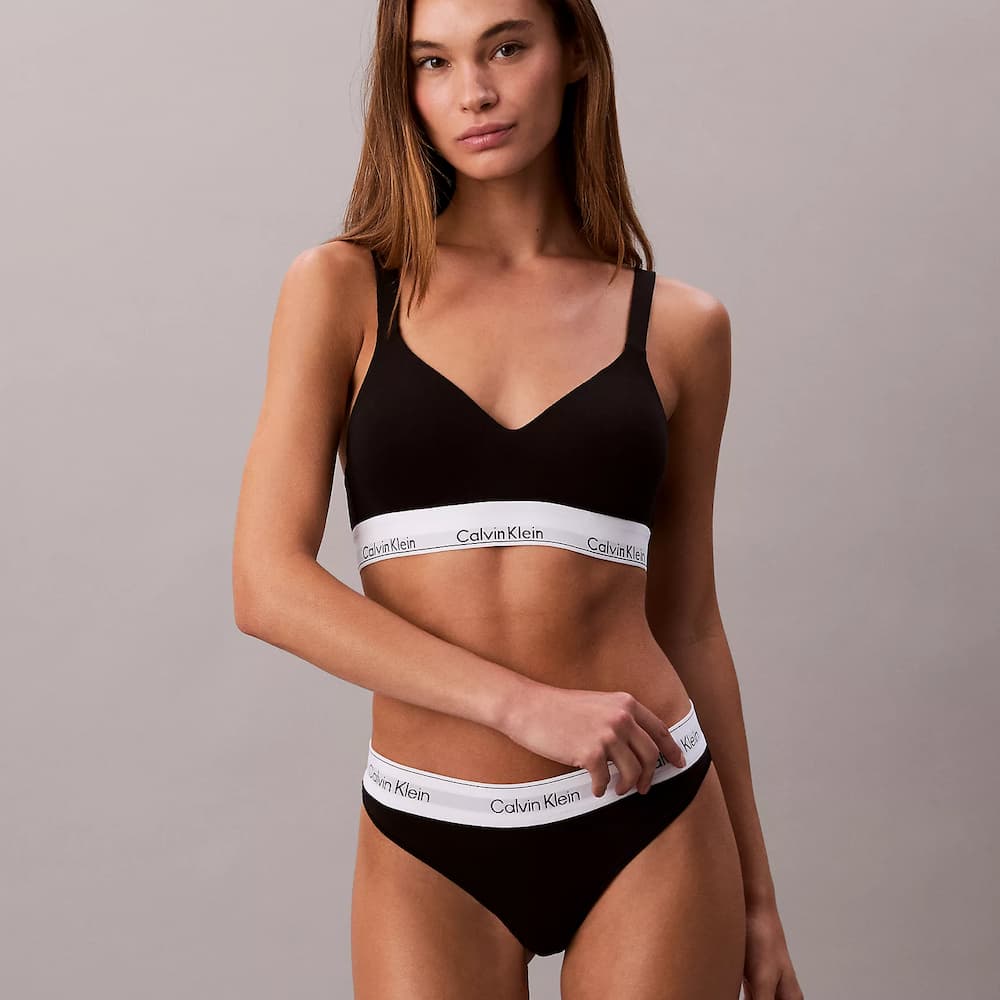 Calvin Klein Icon Cotton Modal Lift Bralette Black
