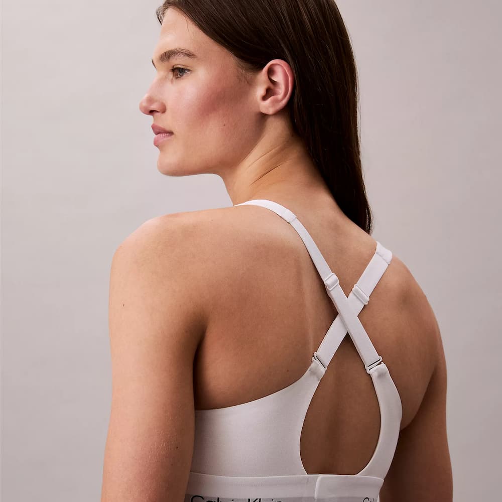 Calvin Klein Icon Cotton Modal Lift Bralette White Model Back