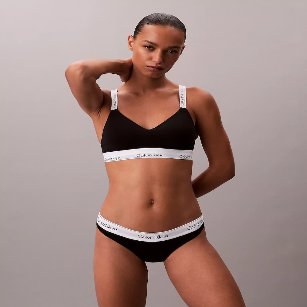 Calvin Klein Icon Cotton Modal Lightly Lined Bralette Black