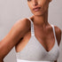 Calvin Klein Icon Cotton Modal Lightly Lined Bralette Grey Heather Front