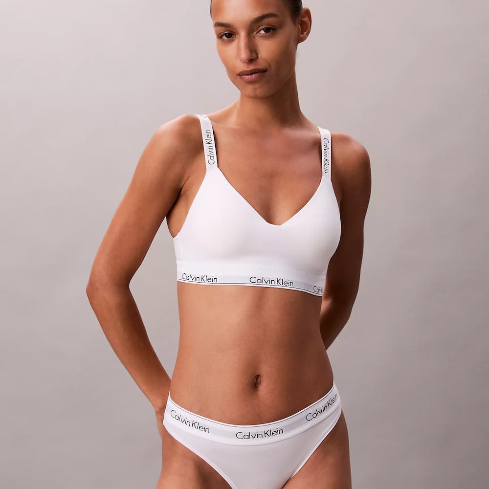 Calvin Klein Icon Cotton Modal Lightly Lined Bralette White