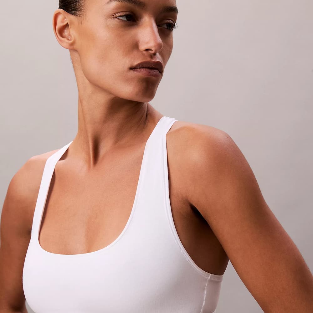Calvin Klein Icon Cotton Modal Unlined Bra White