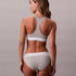 Calvin Klein Icon Cotton Modal Unlined Bralette Grey Model Back