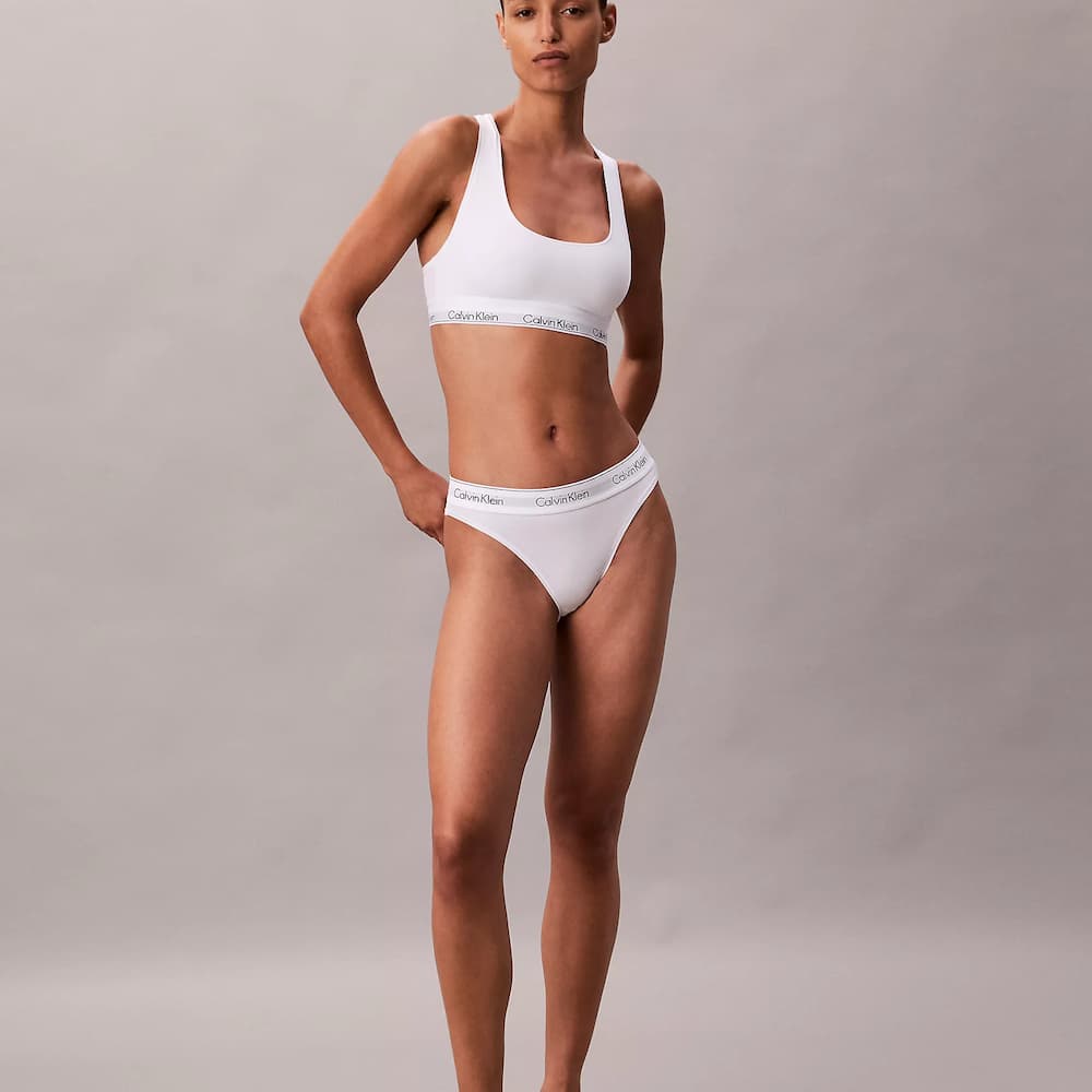 Calvin Klein Icon Cotton Modal Unlined Bralette Mode White
