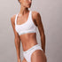 Calvin Klein Icon Cotton Modal Unlined Bralette White Model Side