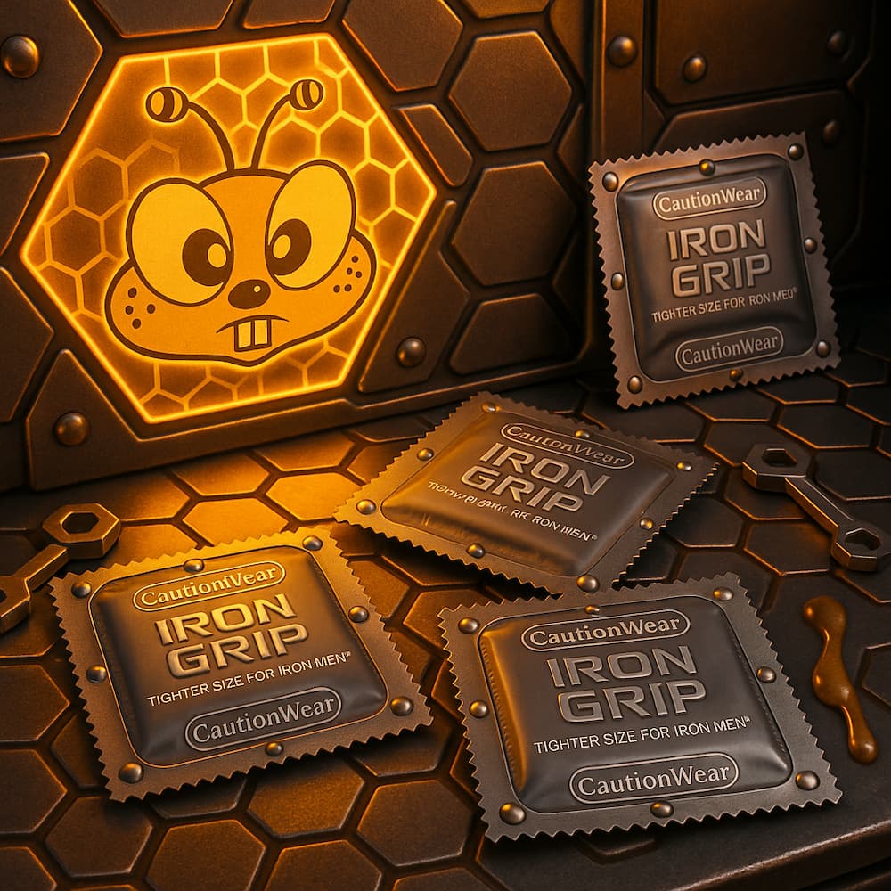 Caution wear Iron Grip Condoms