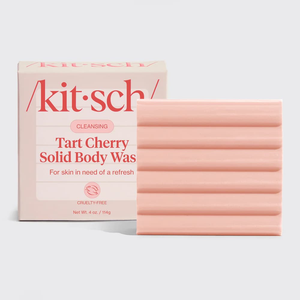 Cleansing Tart Cherry Solid Body Wash Boxed Packaging