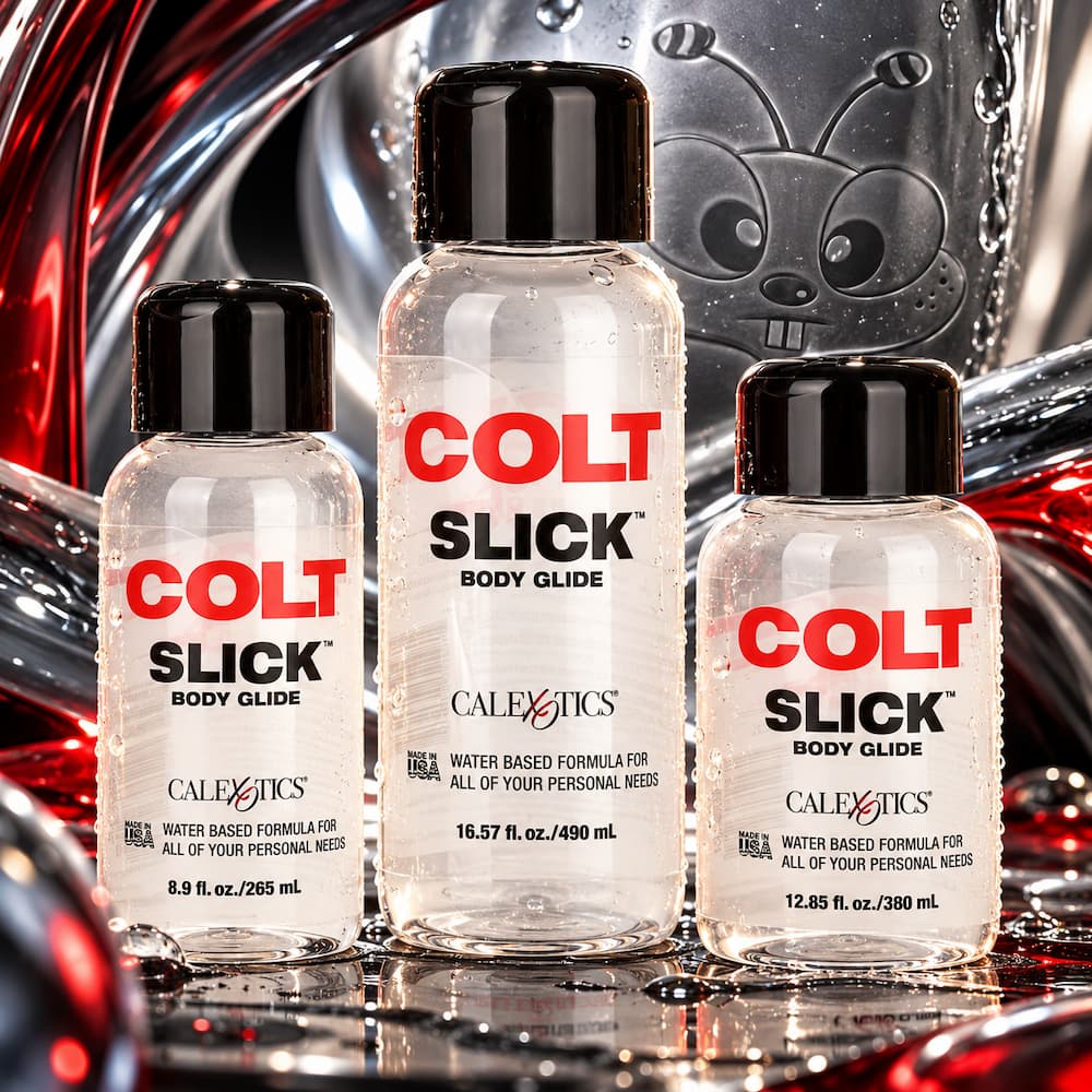 Colt Slick Bottles in a Glossy Studio