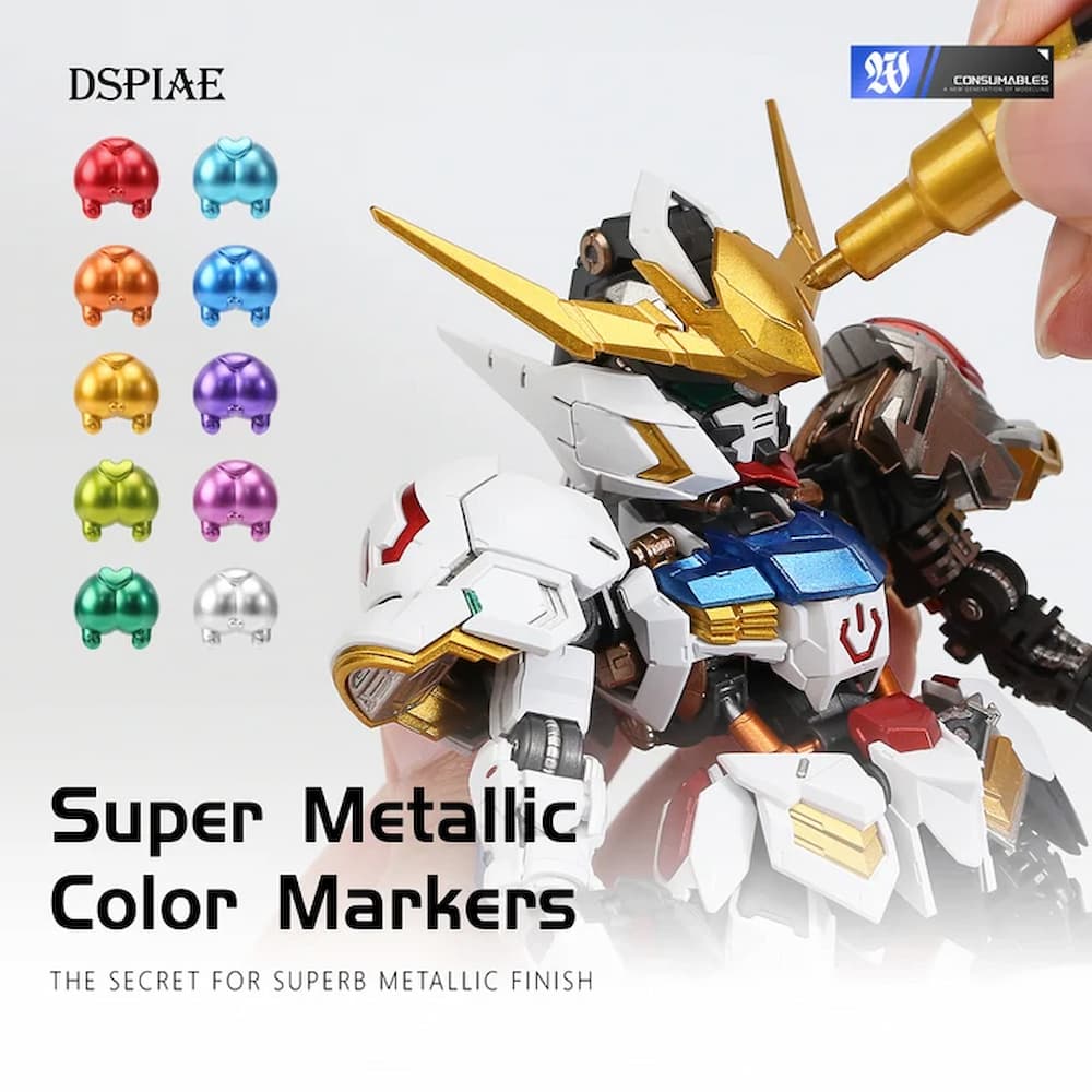 DSPIAE Super Metallic Color Markers Types